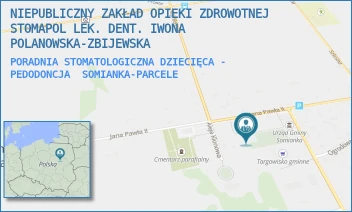 PORADNIA STOMATOLOGICZNA DZIECIĘCA - PEDODONCJA - NIEPUBLICZNY ZAKŁAD OPIEKI ZDROWOTNEJ STOMAPOL LEK. DENT. IWONA POLANOWSKA-ZBIJEWSKA - 25B,  SOMIANKA-PARCELE