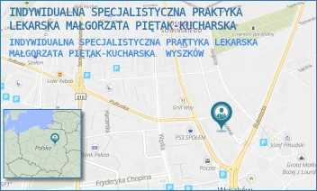 INDYWIDUALNA SPECJALISTYCZNA PRAKTYKA LEKARSKA MAŁGORZATA PIĘTAK-KUCHARSKA - INDYWIDUALNA SPECJALISTYCZNA PRAKTYKA LEKARSKA MAŁGORZATA PIĘTAK-KUCHARSKA - STRUMYKOWA 6,  WYSZKÓW