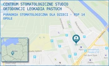 PORADNIA STOMATOLOGICZNA DLA DZIECI - PSP 14 - CENTRUM STOMATOLOGICZNE STUDIO ORTODONCJI LEOKADIA PASTUCH - UL. SZYMONA KOSZYKA 14,  OPOLE