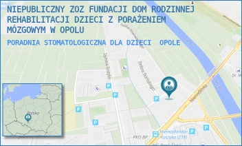 PORADNIA STOMATOLOGICZNA DLA DZIECI - NIEPUBLICZNY ZOZ FUNDACJI DOM RODZINNEJ REHABILITACJI DZIECI Z PORAŻENIEM MÓZGOWYM W OPOLU - UL. SZYMANOWSKIEGO 1,  OPOLE