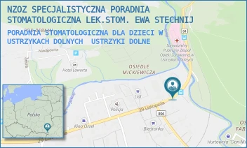 PORADNIA STOMATOLOGICZNA DLA DZIECI W USTRZYKACH DOLNYCH - NZOZ SPECJALISTYCZNA PORADNIA STOMATOLOGICZNA LEK.STOM. EWA STECHNIJ - UL. 29 LISTOPADA 23/2,  USTRZYKI DOLNE
