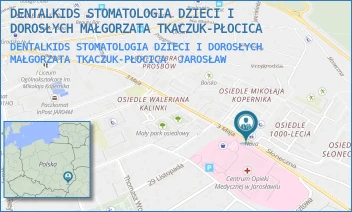 DENTALKIDS STOMATOLOGIA DZIECI I DOROSŁYCH MAŁGORZATA TKACZUK-PŁOCICA - DENTALKIDS STOMATOLOGIA DZIECI I DOROSŁYCH MAŁGORZATA TKACZUK-PŁOCICA - UL. 3 MAJA 47 B,  JAROSŁAW