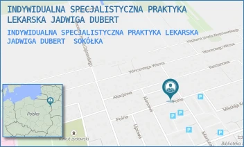 INDYWIDUALNA SPECJALISTYCZNA PRAKTYKA LEKARSKA JADWIGA DUBERT - INDYWIDUALNA SPECJALISTYCZNA PRAKTYKA LEKARSKA JADWIGA DUBERT - POLNA 44,  SOKÓŁKA