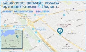GABINET ORTODONTYCZNY - ZAKŁAD OPIEKI ZDROWOTNEJ PRYWATNA PRZYCHODNIA STOMATOLOGICZNA NR 1 - WARSZAWSKA 57,  BIAŁYSTOK