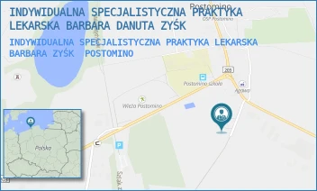 INDYWIDUALNA SPECJALISTYCZNA PRAKTYKA LEKARSKA BARBARA ZYŚK - INDYWIDUALNA SPECJALISTYCZNA PRAKTYKA LEKARSKA BARBARA DANUTA ZYŚK - POSTOMINO 3,  POSTOMINO