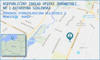 PORADNIA STOMATOLOGICZNA DLA DZIECI I MŁODZIEŻY - NIEPUBLICZNY ZAKŁAD OPIEKI ZDROWOTNEJ NR 1 KATARZYNA SZALEWSKA - UL. DERDOWSKIEGO 23,  RUMIA