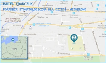 PORADNIA STOMATOLOGICZNA DLA DZIECI - MARTA FRANCZUK - UL. ŚMIECHOWSKA 36,  WEJHEROWO