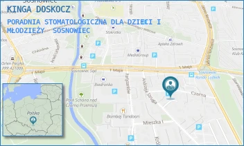 PORADNIA STOMATOLOGICZNA DLA DZIECI I MŁODZIEŻY - KINGA DOSKOCZ - CZARNA 7,  SOSNOWIEC