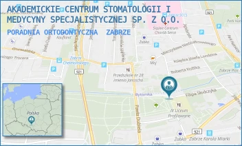 PORADNIA ORTODONTYCZNA - UNIWERSYTECKIE CENTRUM STOMATOLOGII ŚLĄSKIEGO UNIWERSYTETU MEDYCZNEGO W KATOWICACH SPÓŁKA Z OGRANICZONĄ ODPOWIEDZIALNOŚCIĄ - PLAC ROMUALDA TRAUGUTTA 2,  ZABRZE