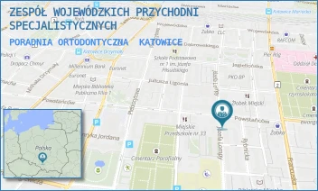 PORADNIA ORTODONTYCZNA - ZESPÓŁ WOJEWÓDZKICH PRZYCHODNI SPECJALISTYCZNYCH - POWSTAŃCÓW 31,  KATOWICE