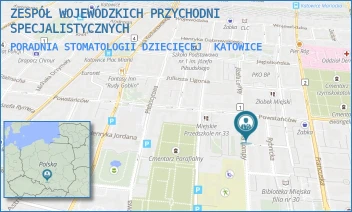 PORADNIA STOMATOLOGII DZIECIĘCEJ - ZESPÓŁ WOJEWÓDZKICH PRZYCHODNI SPECJALISTYCZNYCH - UL. POWSTAŃCÓW 31,  KATOWICE