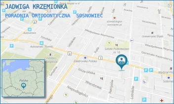 PORADNIA ORTODONTYCZNA - JADWIGA KRZEMIONKA - UL. GROTA ROWECKIEGO 24A,  SOSNOWIEC