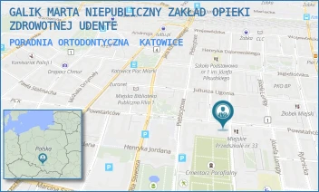 PORADNIA ORTODONTYCZNA - GALIK MARTA NIEPUBLICZNY ZAKŁAD OPIEKI ZDROWOTNEJ UDENTE - UL. POWSTAŃCÓW 37/2,  KATOWICE