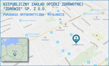 PORADNIA ORTODONTYCZNA - NIEPUBLICZNY ZAKŁAD OPIEKI ZDROWOTNEJ "ZDROWIE" SP. Z O.O. - UL. LUDOMIRA RÓŻYCKIEGO 2C,  MYSŁOWICE