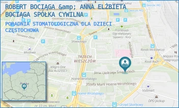 PORADNIA STOMATOLOGICZNA DLA DZIECI - ROBERT BOCIĄGA &amp; ANNA ELŻBIETA BOCIĄGA SPÓŁKA CYWILNA - ŚNIADECKICH 8,  CZĘSTOCHOWA