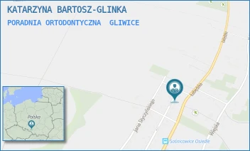PORADNIA ORTODONTYCZNA - KATARZYNA BARTOSZ-GLINKA - UL. JAGIELLOŃSKA 32,  GLIWICE