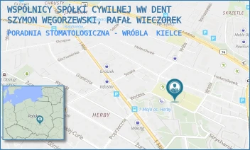 PORADNIA STOMATOLOGICZNA - WRÓBLA - WSPÓLNICY SPÓŁKI CYWILNEJ WW DENT SZYMON WĘGORZEWSKI, RAFAŁ WIECZOREK - WRÓBLA 5,  KIELCE