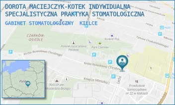 GABINET STOMATOLOGICZNY - DOROTA MACIEJCZYK-KOTEK INDYWIDUALNA SPECJALISTYCZNA PRAKTYKA STOMATOLOGICZNA - BOLESŁAWA CHROBREGO 105,  KIELCE