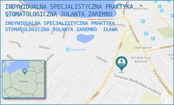 INDYWIDUALNA SPECJALISTYCZNA PRAKTYKA STOMATOLOGICZNA JOLANTA ZAREMBO - INDYWIDUALNA SPECJALISTYCZNA PRAKTYKA STOMATOLOGICZNA JOLANTA ZAREMBO - GDAŃSKA 5A/47,  IŁAWA
