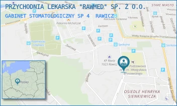 GABINET STOMATOLOGICZNY SP 4 - PRZYCHODNIA LEKARSKA "RAWMED" SP. Z O.O. - BRONIEWSKIEGO 5, RAWICZ