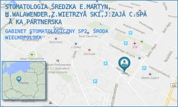 GABINET STOMATOLOGICZNY SP2 - STOMATOLOGIA ŚREDZKA E.MARTYN, M.WALAWENDER,Z.WIETRZYŃSKI,J.ZAJĄC.SPÓŁKA PARTNERSKA - DĄBROWSKIEGO 50,  ŚRODA WIELKOPOLSKA