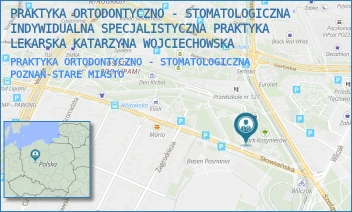 PRAKTYKA ORTODONTYCZNO - STOMATOLOGICZNA - PRAKTYKA ORTODONTYCZNO - STOMATOLOGICZNA INDYWIDUALNA SPECJALISTYCZNA PRAKTYKA LEKARSKA KATARZYNA WOJCIECHOWSKA - OS.POD LIPAMI 101,  POZNAŃ-STARE MIASTO
