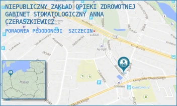 PORADNIA PEDODONCJI - NIEPUBLICZNY ZAKŁAD OPIEKI ZDROWOTNEJ GABINET STOMATOLOGICZNY ANNA CZERASZKIEWICZ - RÓZANA 10/1,  SZCZECIN