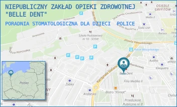 PORADNIA STOMATOLOGICZNA DLA DZIECI - NIEPUBLICZNY ZAKŁAD OPIEKI ZDROWOTNEJ "BELLE DENT" - BANKOWA 2/1,  POLICE
