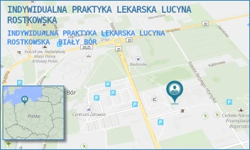 INDYWIDUALNA PRAKTYKA LEKARSKA LUCYNA ROSTKOWSKA - INDYWIDUALNA PRAKTYKA LEKARSKA LUCYNA ROSTKOWSKA - DWORCOWA 19/1/7,  BIAŁY BÓR