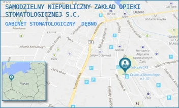 GABINET STOMATOLOGICZNY - SAMODZIELNY NIEPUBLICZNY ZAKŁAD OPIEKI STOMATOLOGICZNEJ S.C. - SŁOWACKIEGO 21,  DĘBNO