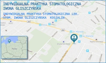 INDYWIDUALNA PRAKTYKA STOMATOLOGICZNA LEK. STOM. IWONA GLISZCZYŃSKA - INDYWIDUALNA PRAKTYKA STOMATOLOGICZNA IWONA GLISZCZYŃSKA - ŚW. WOJCIECHA 1,  KOSZALIN