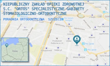 PORADNIA ORTODONTYCZNA - NIEPUBLICZNY ZAKŁAD OPIEKI ZDROWOTNEJ S.C. "ORTOS" SPECJALISTYCZNE GABINETY STOMATOLOGICZNO-ORTODONTYCZNE - WOJSKA POLSKIEGO 34/3,  SZCZECIN