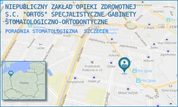 PORADNIA STOMATOLOGICZNA - NIEPUBLICZNY ZAKŁAD OPIEKI ZDROWOTNEJ S.C. "ORTOS" SPECJALISTYCZNE GABINETY STOMATOLOGICZNO-ORTODONTYCZNE - WOJSKA POLSKIEGO 34/3,  SZCZECIN