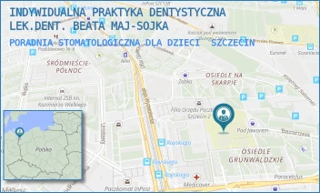 PORADNIA STOMATOLOGICZNA DLA DZIECI - INDYWIDUALNA PRAKTYKA DENTYSTYCZNA LEK.DENT. BEATA MAJ-SOJKA - JACKA MALCZEWSKIEGO 22,  SZCZECIN