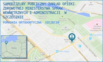 PORADNIA ORTODONTYCZNA - SAMODZIELNY PUBLICZNY ZAKŁAD OPIEKI ZDROWOTNEJ MINISTERSTWA SPRAW WEWNĘTRZNYCH I ADMINISTRACJI  W SZCZECINIE - KS. PIOTRA SKARGI 16,  SZCZECIN