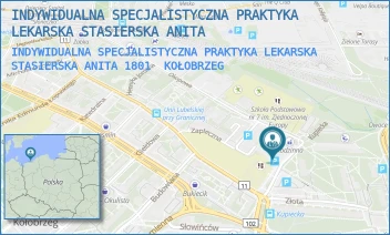 INDYWIDUALNA SPECJALISTYCZNA PRAKTYKA LEKARSKA STASIERSKA ANITA 1801 - INDYWIDUALNA SPECJALISTYCZNA PRAKTYKA LEKARSKA STASIERSKA ANITA - KUPIECKA 3A,  KOŁOBRZEG