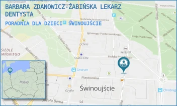 PORADNIA DLA DZIECI - BARBARA ZDANOWICZ-ŻABIŃSKA LEKARZ DENTYSTA - MONTE CASSINO 13,  ŚWINOUJŚCIE