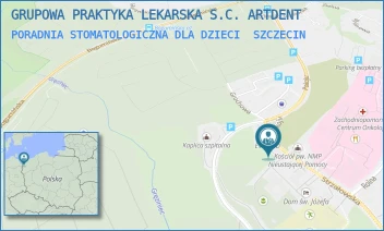 PORADNIA STOMATOLOGICZNA DLA DZIECI - GRUPOWA PRAKTYKA LEKARSKA S.C. ARTDENT - STRZAŁOWSKA 25,  SZCZECIN