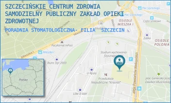 PORADNIA STOMATOLOGICZNA- FILIA - SZCZECIŃSKIE CENTRUM ZDROWIA SAMODZIELNY PUBLICZNY ZAKŁAD OPIEKI ZDROWOTNEJ - XAWEREGO DUNIKOWSKIEGO 1,  SZCZECIN