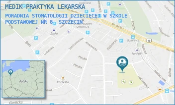 PORADNIA STOMATOLOGII DZIECIĘCEJ W SZKOLE PODSTAWOWEJ NR 8 - MEDIK PRAKTYKA LEKARSKA - BRODNICKA 10,  SZCZECIN