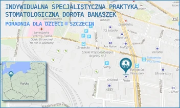 PORADNIA DLA DZIECI - INDYWIDUALNA SPECJALISTYCZNA PRAKTYKA STOMATOLOGICZNA DOROTA BANASZEK - BOH. WARSZAWY 24/1,  SZCZECIN