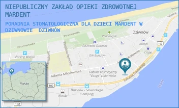 PORADNIA STOMATOLOGICZNA DLA DZIECI MARDENT W DZIWNOWIE - NIEPUBLICZNY ZAKŁAD OPIEKI ZDROWOTNEJ MARDENT - SŁOWACKIEGO 19,  DZIWNÓW