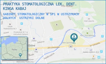 GABINET STOMATOLOGICZNY W SP1 W USTRZYKACH DOLNYCH - PRAKTYKA STOMATOLOGICZNA LEK. DENT. KINGA KABAJ - UL. 29 LISTOPADA 21,  USTRZYKI DOLNE
