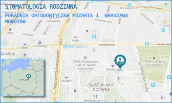 PORADNIA ORTODONTYCZNA MOZARTA 1 - STOMATOLOGIA RODZINNA - WOLFGANGA AMADEUSZA MOZARTA 1,  WARSZAWA MOKOTÓW