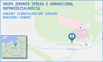 GABINET STOMATOLOGICZNY SZKOLNY - GRUPA ZDROWIE SPÓŁKA Z OGRANICZONĄ ODPOWIEDZIALNOŚCIĄ - 23B,  KRASZEWO-CZUBAKI
