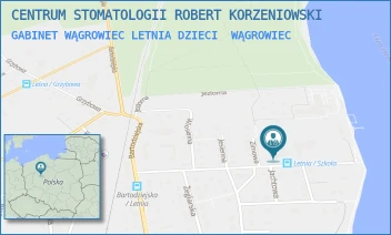 GABINET WĄGROWIEC LETNIA DZIECI - CENTRUM STOMATOLOGII ROBERT KORZENIOWSKI - LETNIA 1,  WĄGROWIEC