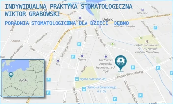 PORADNIA STOMATOLOGICZNA DLA DZIECI - INDYWIDUALNA PRAKTYKA STOMATOLOGICZNA WIKTOR GRABOWSKI - TADEUSZA KOŚCIUSZKI 17,  DĘBNO