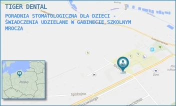 PORADNIA STOMATOLOGICZNA DLA DZIECI - ŚWIADCZENIA UDZIELANE W GABINECIE SZKOLNYM - TIGER DENTAL - SPORTOWA 2,  MROCZA