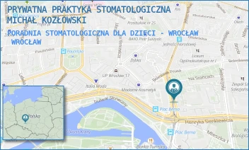 PORADNIA STOMATOLOGICZNA DLA DZIECI - WROCŁAW - PRYWATNA PRAKTYKA STOMATOLOGICZNA MICHAŁ KOZŁOWSKI - UL. GEN. JÓZEFA BEMA 7/9,  WROCŁAW