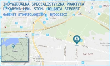 GABINET STOMATOLOGICZNY - INDYWIDUALNA SPECJALISTYCZNA PRAKTYKA LEKARSKA LEK. STOM. JOLANTA SIEGERT - SIELSKA 34,  BYDGOSZCZ
